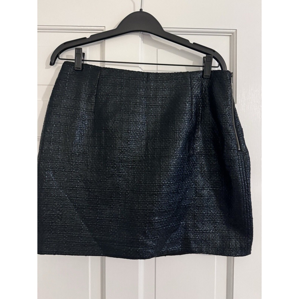 Banana Republic Black Skirt‎ Size 8 Faux Leather